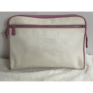 Coach Vintage G05S-5068 Large Work Clutch Pink & White